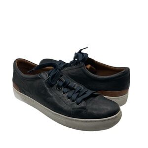 Johnston & Murphy Sz 9 1/2 Banks‎ Lace-To-Toe Retro Style TruFoam Navy Blue